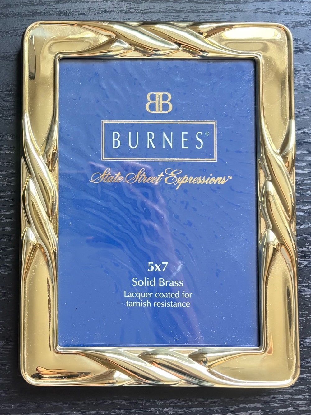 Gold Solid Brass 5x7 Picture Frame